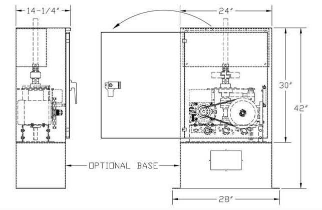 Gate Oper. 18 Pro MSW Dimensions Graph