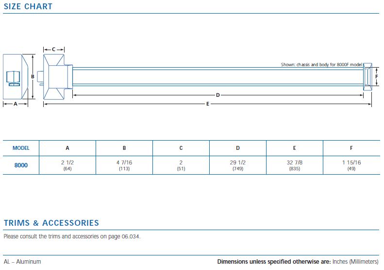 size chart 8000