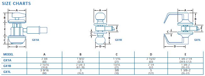 size charts GX