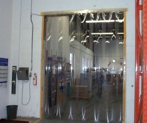 Strip curtain doors